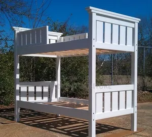 Kitanda cha Bunk cha Mbao Imara Kipya (White)