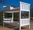 Kitanda cha Bunk cha Mbao Imara Kipya (White) - 1