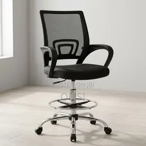 High Reception Office Cashier Chair - Black