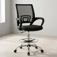 High Reception Office Cashier Chair - Black - 1