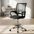High Reception Office Cashier Chair - Black - 3