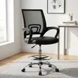 High Reception Office Cashier Chair - Black - 4