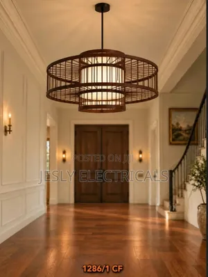 Asian Style Bamboo Layered Ceiling Light