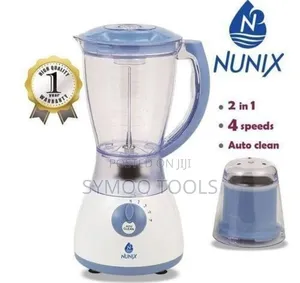 Nunix Blender na Grinder ya Countertop 2-in-1