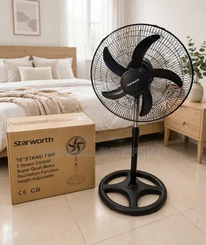 Starworth 18" Stand Fan - Round Base - New