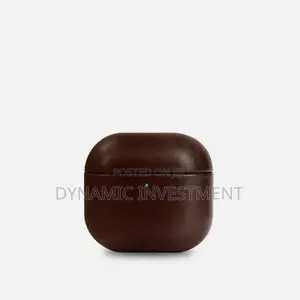 Nomad Modern Leather Case kwa Apple AirPods 5/4 - Browni Nyeusi