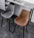 PU Leather Non-Swivel Executive Barstool - 3