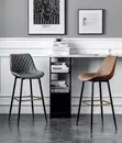 PU Leather Non-Swivel Executive Barstool - 4