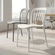 Modern Plastic Dining Chair - White - 1