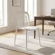 Modern Plastic Dining Chair - White - 2