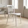 Modern Plastic Dining Chair - White - 3