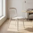 Modern Plastic Dining Chair - White - 4
