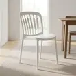 Modern Plastic Dining Chair - White - 5