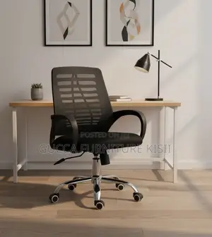 Midback Office Computer Chair - Black Mesh