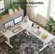Desk la Kusimama la Umeme la L-Shape - Meza ya Ofisi ya Mtendaji Inayoweza Kurekebishwa - 5
