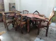 Solid Red Eucalyptus Live-Edge Dining Table Set - 2