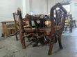 Solid Red Eucalyptus Live-Edge Dining Table Set - 3