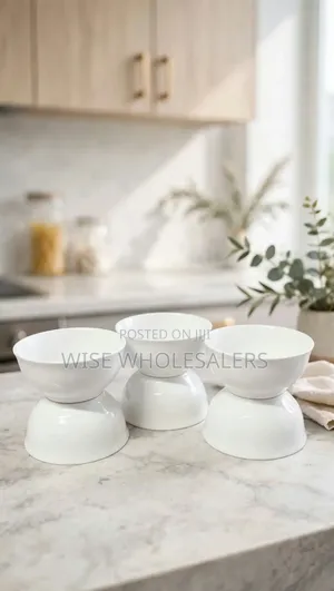 6-Inch White Ceramic Bowls (Set of 4)