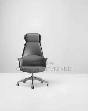 Kiti cha Ofisi cha Ngozi cha Mgongo Mrefu chenye Usaidizi wa Ergonomic