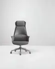 Kiti cha Ofisi cha Ngozi cha Mgongo Mrefu chenye Usaidizi wa Ergonomic - 1