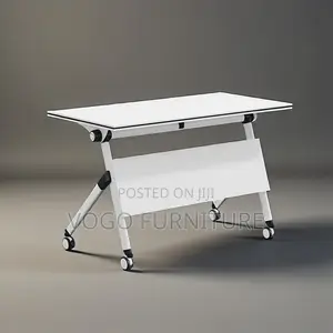 Meza Nyeupe ya Ofisi Inayokunjwa