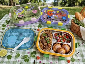 Kids Racing Car Bento Lunch Box (3 Compartments)