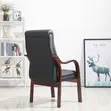 Leather Office Reception Chairs - Black - 3