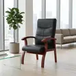 Leather Office Reception Chairs - Black - 4