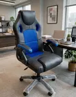 Executive Gaming Chair - Blue/Black Racing Style - New - 2