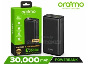 Oraimo 30000mAh 15W Type-C Fast Charging Power Bank