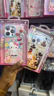 Kesi za Glitter Hello Kitty & Mickey Mouse kwa iPhone 14 Pro Max - 1