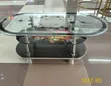 Modern Glass Coffee Table with Chrome Legs - 2