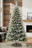 Mti wa Krismasi wa Pine Wenye Theluji 2.4m (8ft) - 2