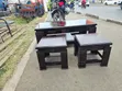 Boss Office Products Jedwali la Mahogany Nyeusi Nyeusi - 1