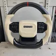 Kifuniko cha Steering cha Toyota cha Beige & Nyeusi cha Baada ya Soko na Carbon Fibre - 5