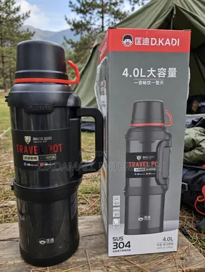 KD Vacuum Flask 4.0L - D.KADI Travel Pot - 48Hrs Hot/Cold