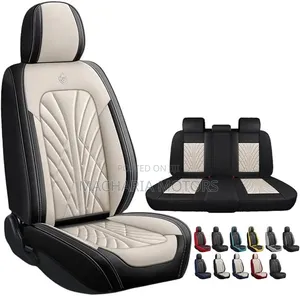 Beige & Black 5 Seater Car Seat Covers