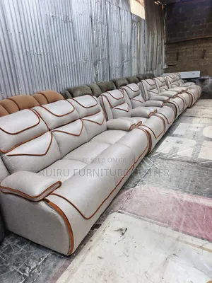 Semi Recliner Sofa - White Microfiber