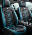 Black Dark Blue 5 Seater Seat Covers - 1