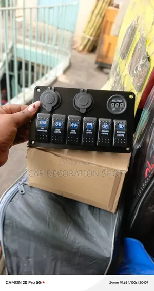 6-Way Universal Rocker Switch Panel with LED Indicators
