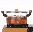Borosilicate Cooking Pot na Mshiko wa Mianzi - 1