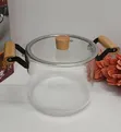 Borosilicate Cooking Pot na Mshiko wa Mianzi - 4