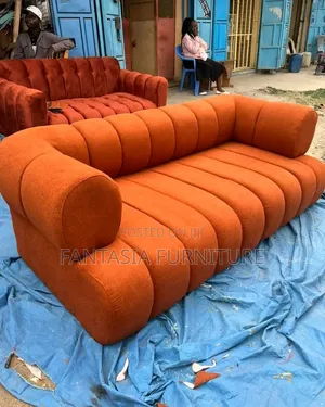 3 Seater Orange Bubble Sofa