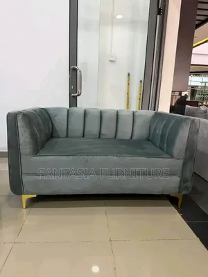 2 Seater Channel Sofa - Greyish Blue