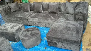 7 Seater Chesterfield Set Nyeusi Kijivu