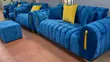3 Seater Blue Bubble Sofa - 2