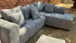 Seti ya Sofa ya L-Shape Nyeusi ya Viti 5 - 2