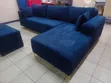 Kochi ya Sehemu 7 za Kukalia ya L-Shape - Bluu Navy - 2