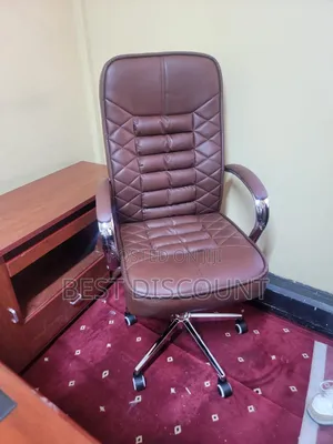 Kiti cha Ofisi cha Brown Leather Executive