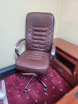 Kiti cha Ofisi cha Brown Leather Executive - 3